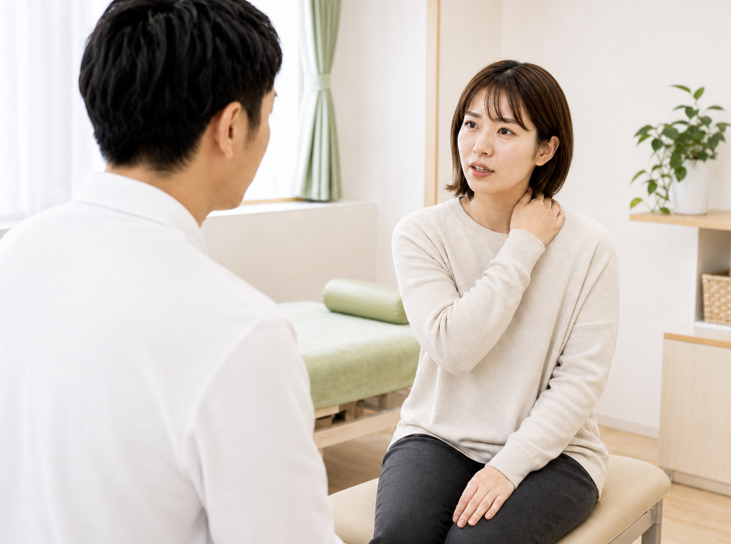 問診で状態を確認する様子