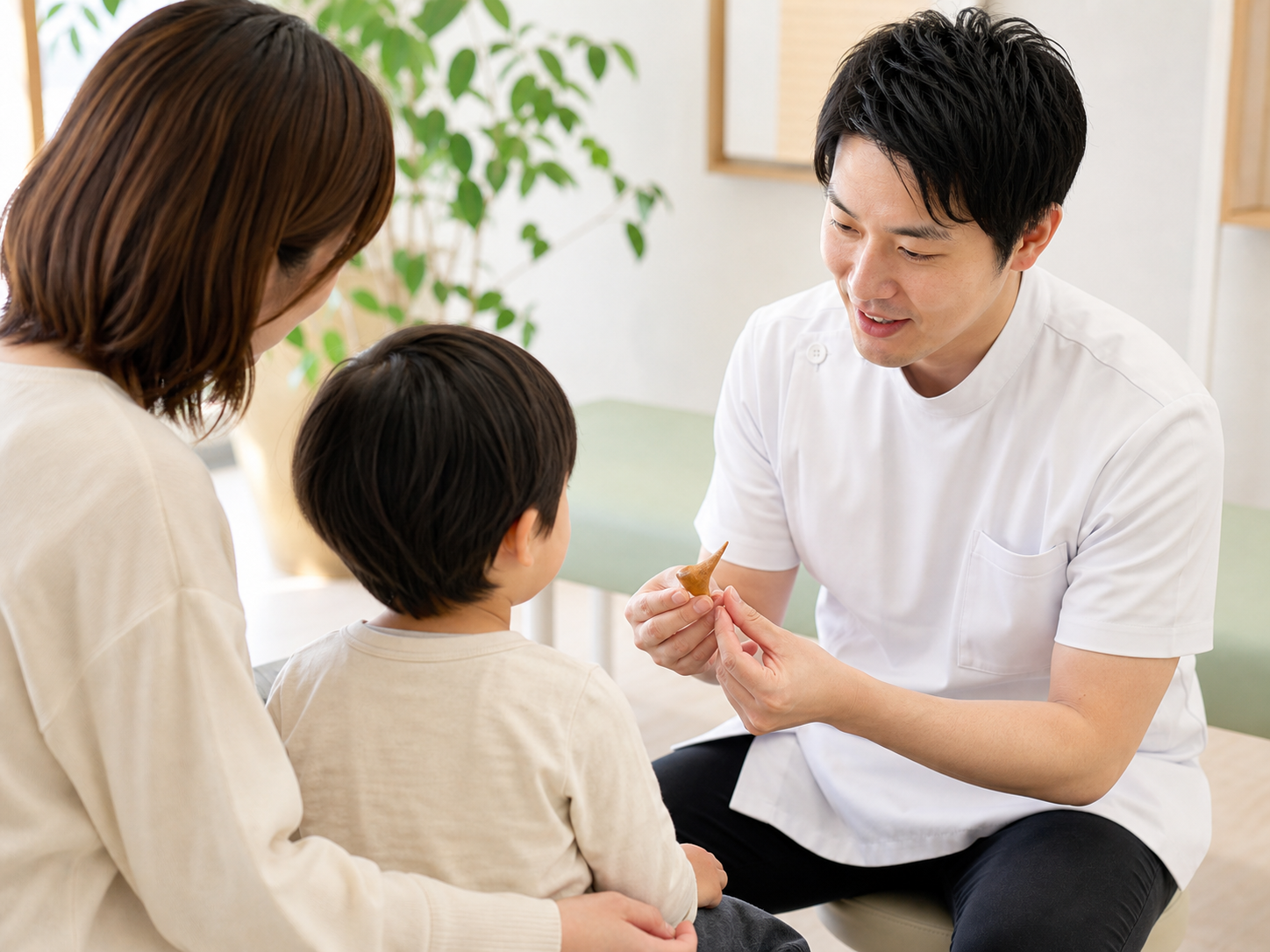 小児はりの相談の様子